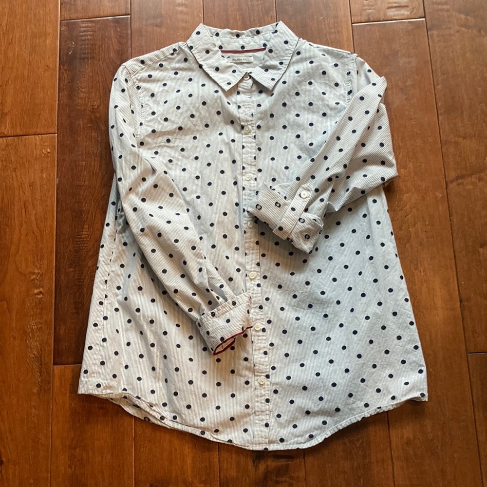 Charter Club Oxford shirt long sleeve to 3/4 sleeve size 8